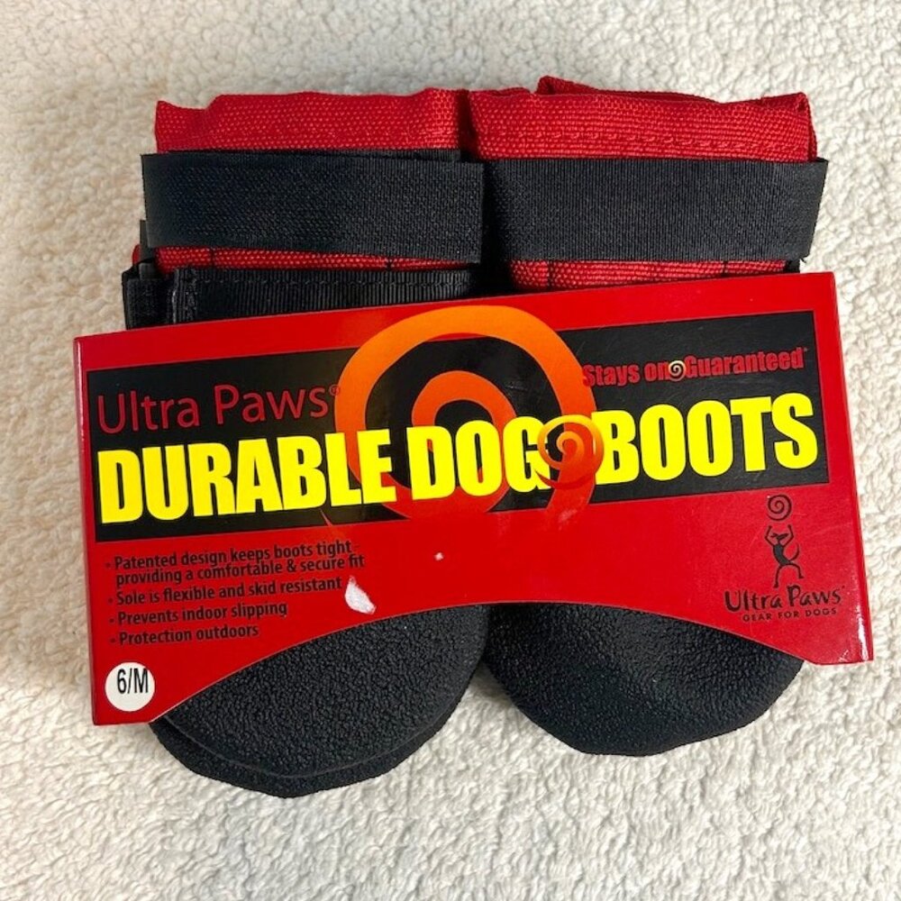 Ultra Paws durable dog boots SIZE 6/M - protect your dog's paws!